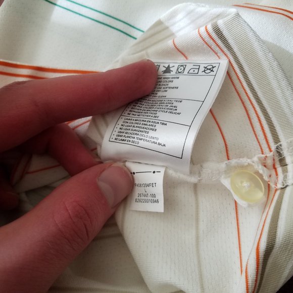 Nike White Striped Polo Shirt - Picture 5 of 5